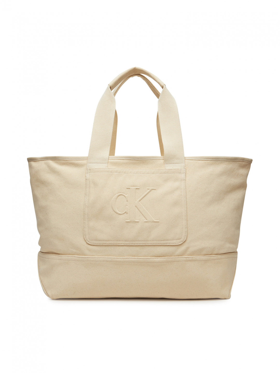 Calvin Klein Jeans Kabelka Pocket Canvas Zip Weekender LV04G3093G Écru